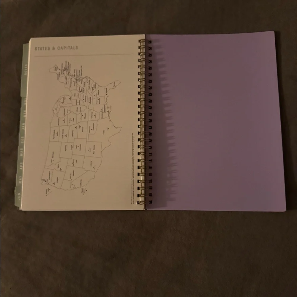 Blue Sky Lavender Striped Planner